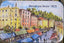 Boite métallique vide souvenir de Nice et la chaise bleue