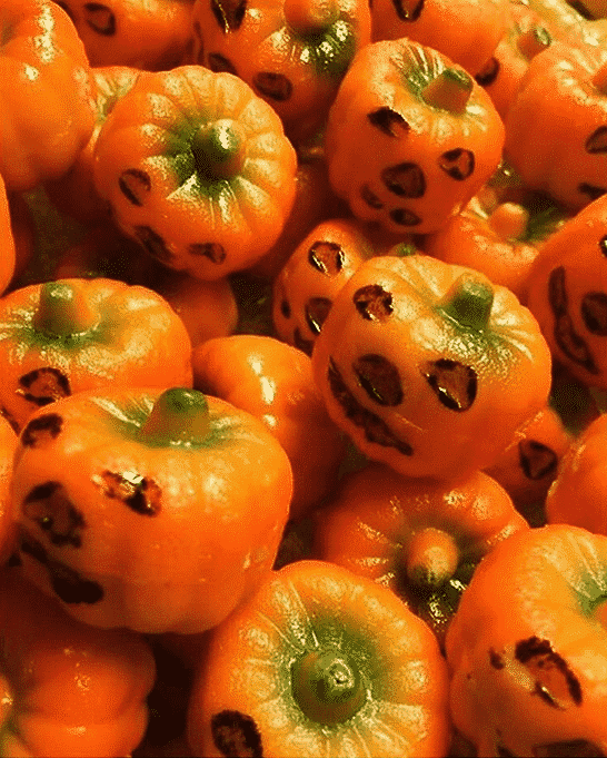 Citrouille Halloween Artisanale - Sculpture En Argile Cellulosique - Orange - Décoration Unique