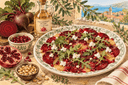 Carpaccio de betteraves au balsamique blanc à la grenade