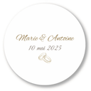 Boîte personnalisable ronde mariage 70mm - Elégance Intemporelle