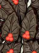 Feuilles de Houx en Chocolat Noir 70%