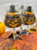 Sucette Citrouille-Sorcière Halloween en Chocolat au Lait (la pièce)