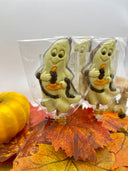 Sucette Fantôme Halloween en Chocolat Blanc et au Lait (la pièce)