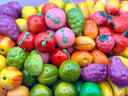 Assortment of fruits and vegetables in almond paste