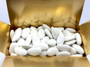 White, blue and pink almond sugared almonds