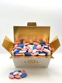 Confetti alla mandorla bianchi, blu e rosa