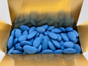 White, blue and pink almond sugared almonds