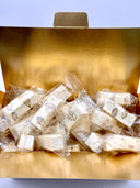 Soft white nougats in papillotes