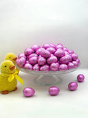 Œufs de Pâques en Chocolat Blanc Praliné Enveloppés